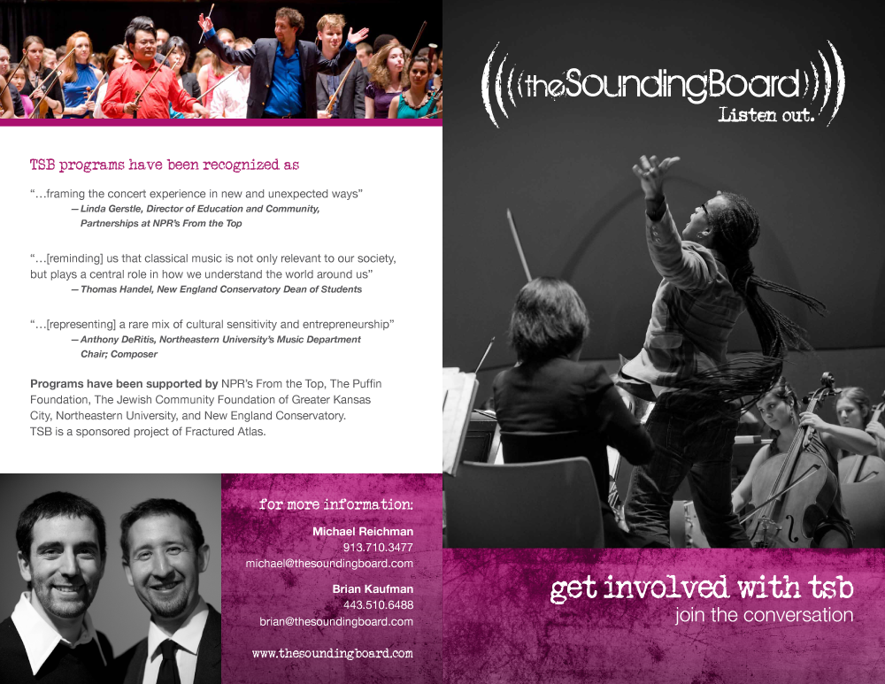 The Sounding Board Sponsorhip Brochure Outside